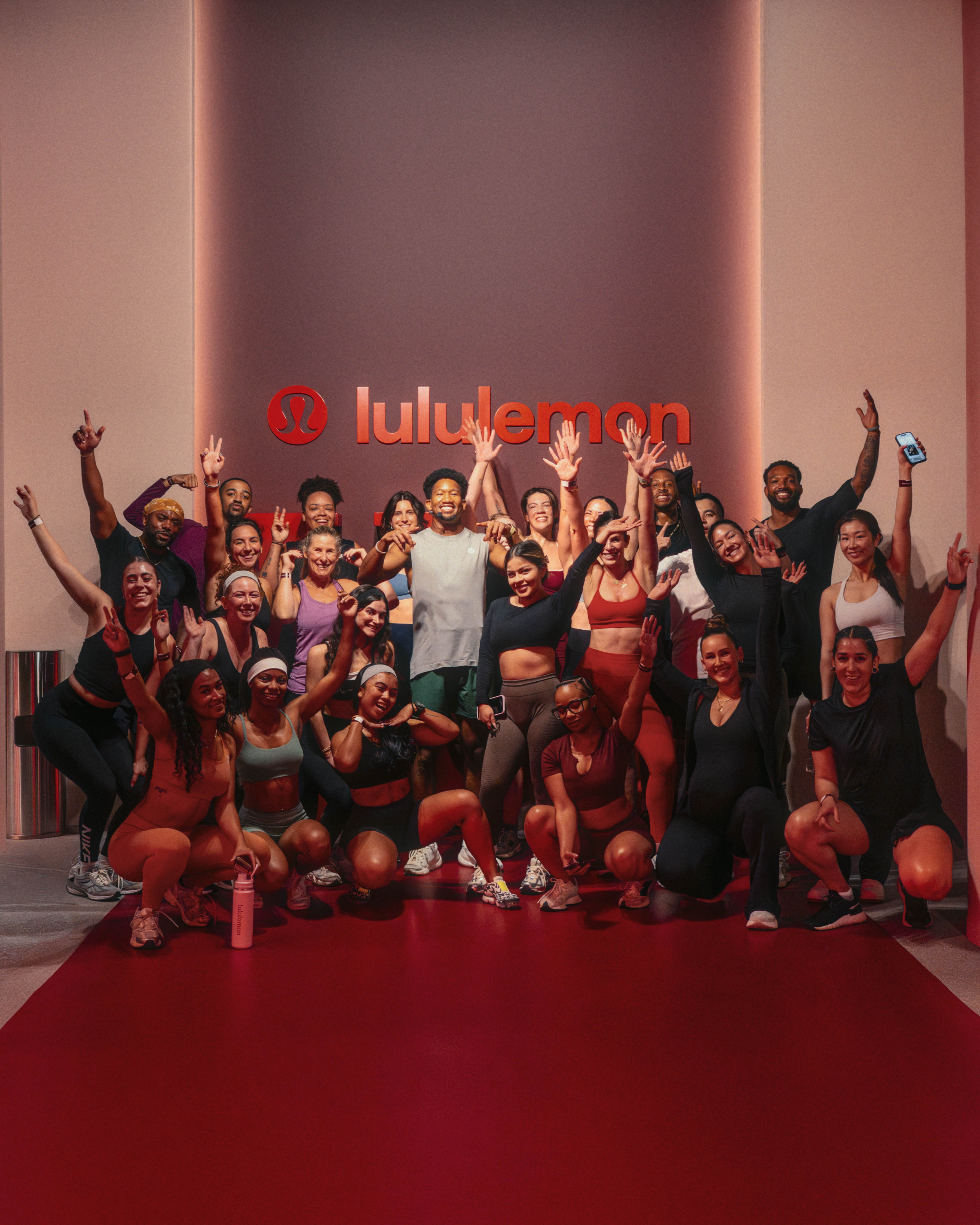 Justyn Williams with the community at lululemon